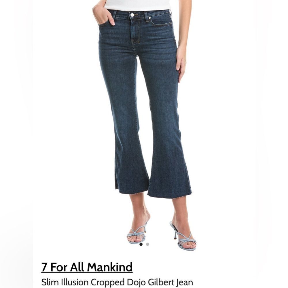 7 For All Mankind Dark Indigo Crop Dojo Jeans